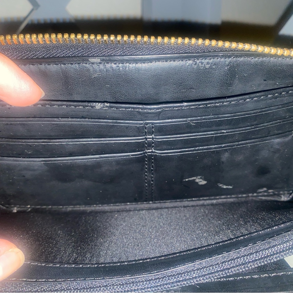 Coach Black Leather Wallet with Gold Logo - Picture 7 of 7